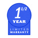 1 ½ Year Limited Warranty