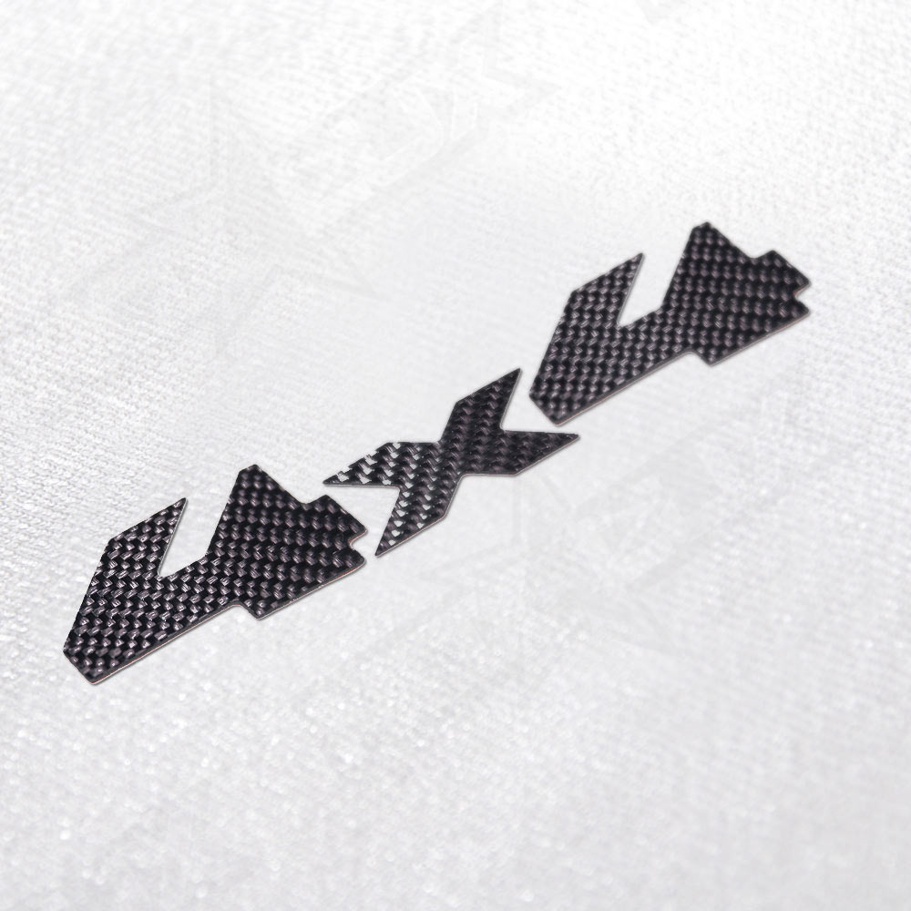 4x4 Real Raw Carbon Fiber Logo Decal - Nox Lux