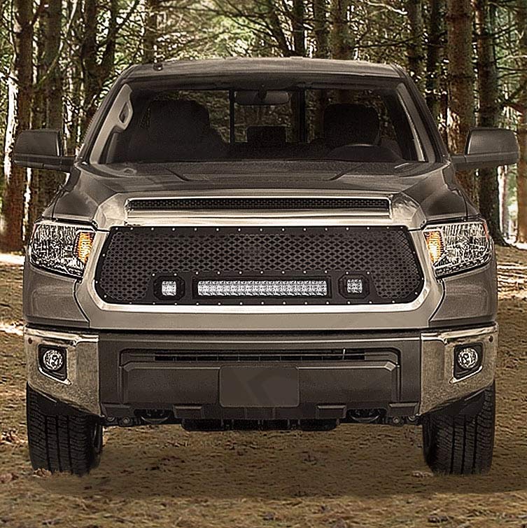 2014-2016 Tundra Flat Grille Kit Black Out In Woods - Nox Lux