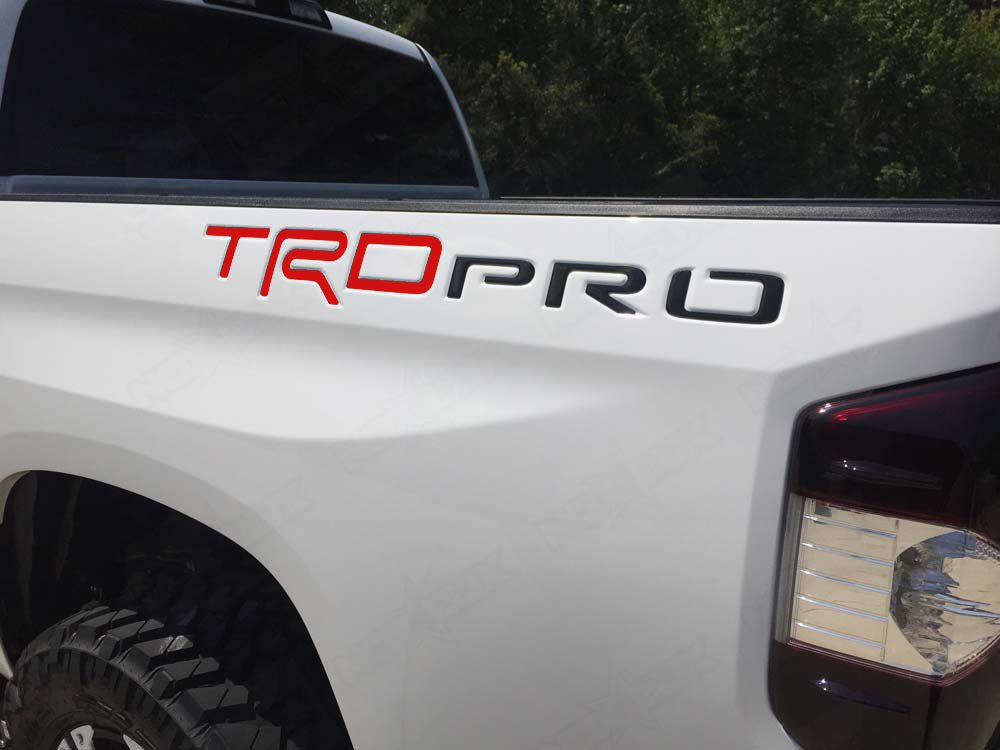 2015-2017 Tundra TRD Pro Bed Inserts Matte Red/Black - Nox Lux