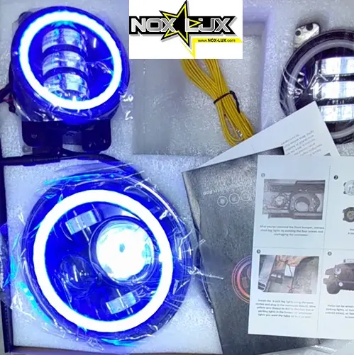 LOYO Fog Lights with RGB Halo Angel Ring, Bluetooth Wireless Controlled  Foglights for Jeep